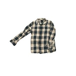 Volcom Shirt Mens Medium‎ Check Pattern Button Up Long Sleeve Blue Grey EUC